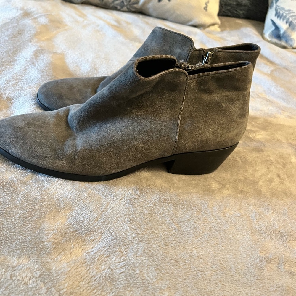 Sam Edelman Gray Ankle Booties with Elastic Panels